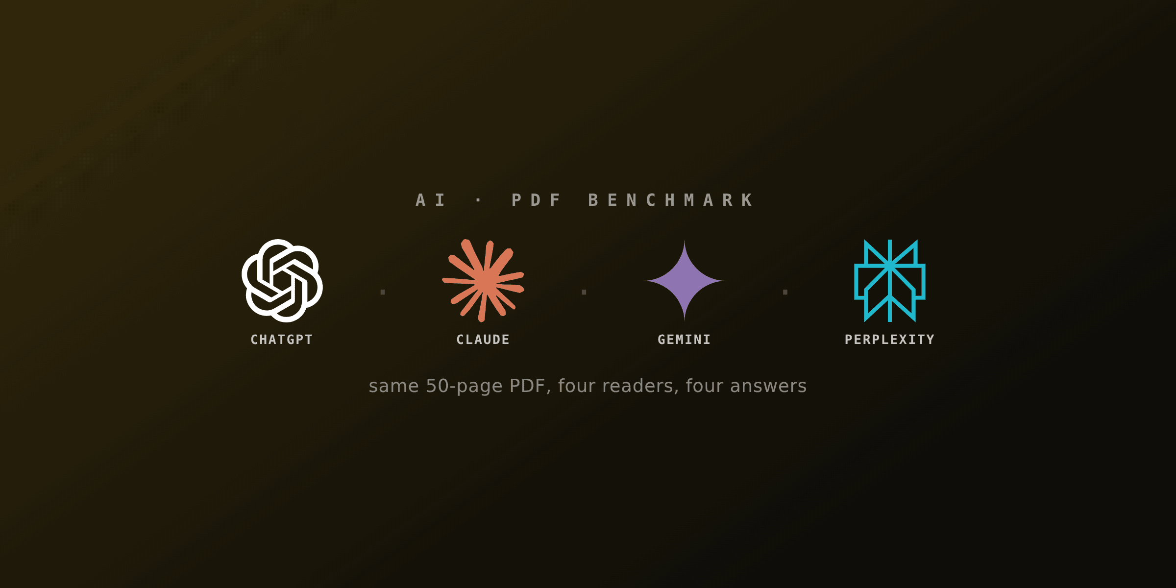 ChatGPT vs Claude vs Gemini vs Perplexity for PDFs: 2026 benchmark
