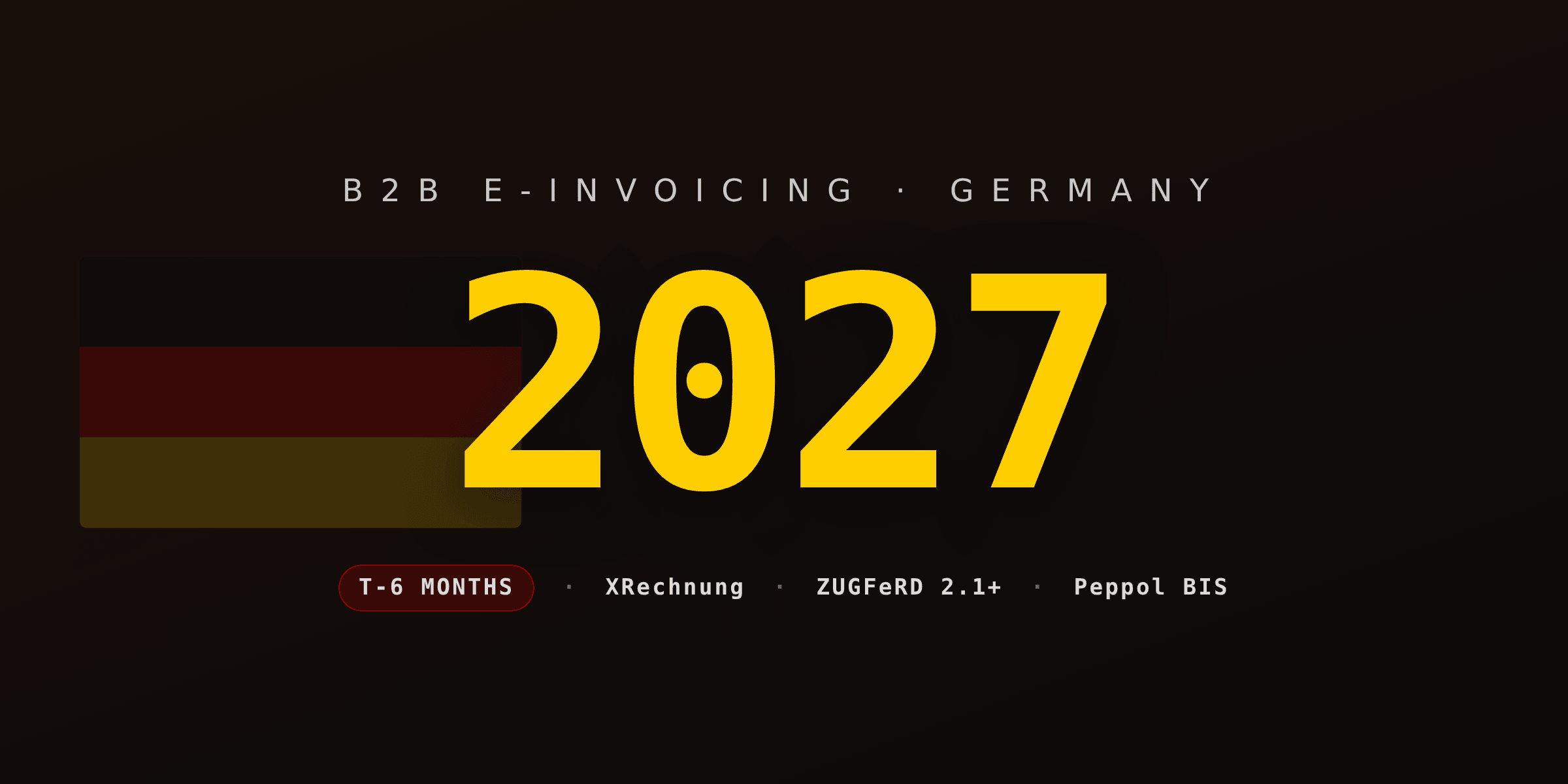 Germany B2B e-invoicing January 2027: developer checklist at T-6 months