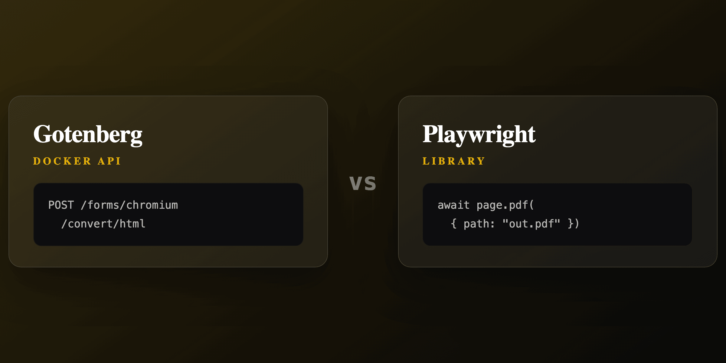 Gotenberg vs Playwright for HTML to PDF (2026)
