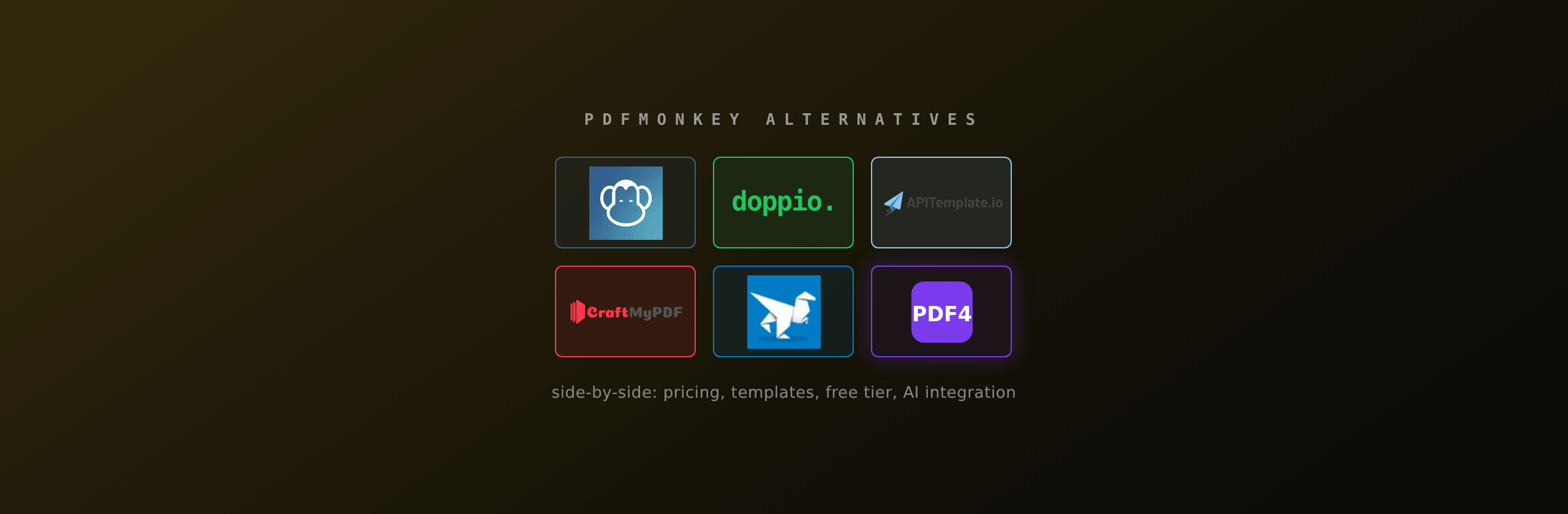 Best PDFMonkey alternatives in 2026: honest comparison
