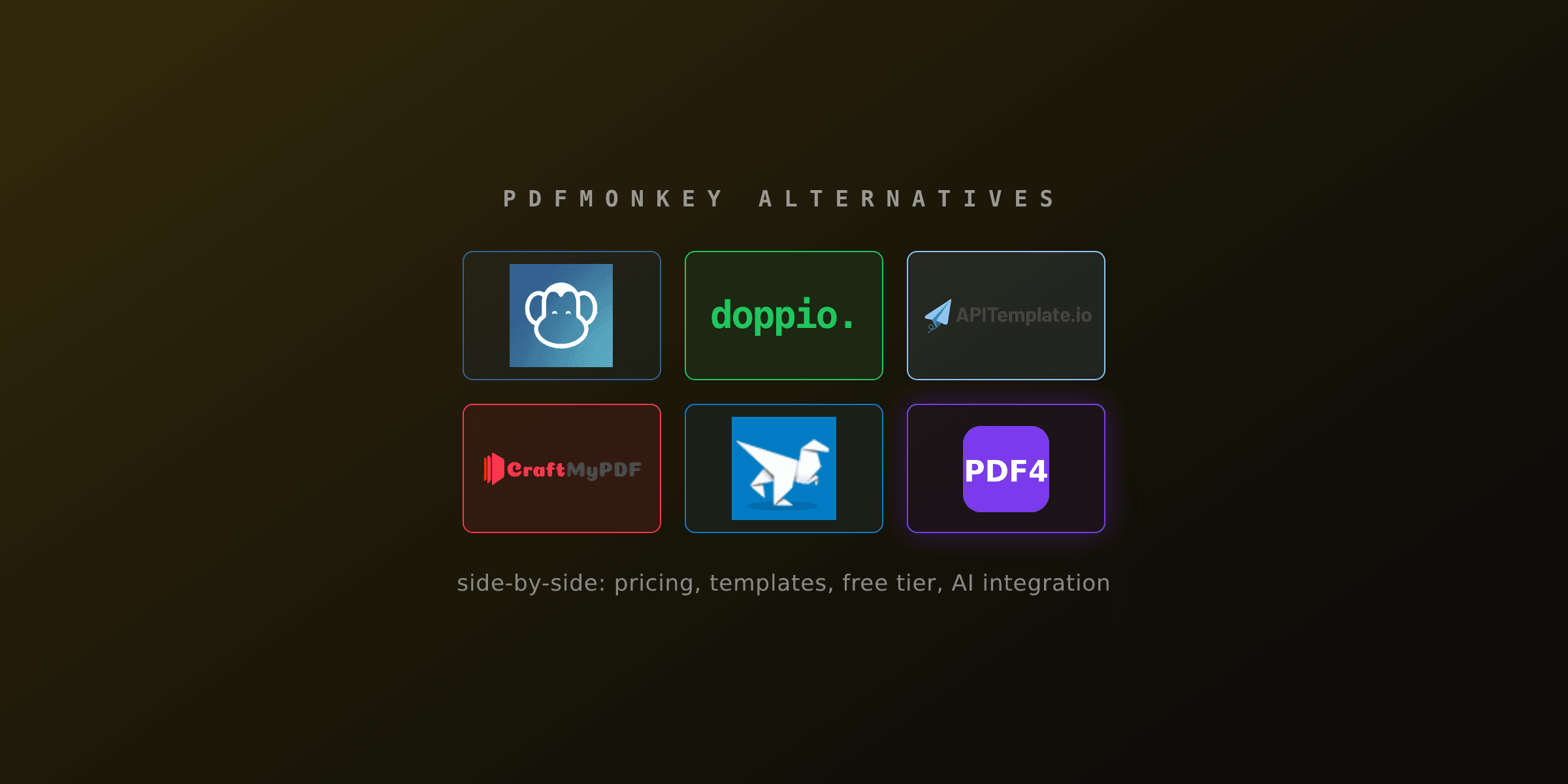 Best PDFMonkey alternatives in 2026: honest comparison