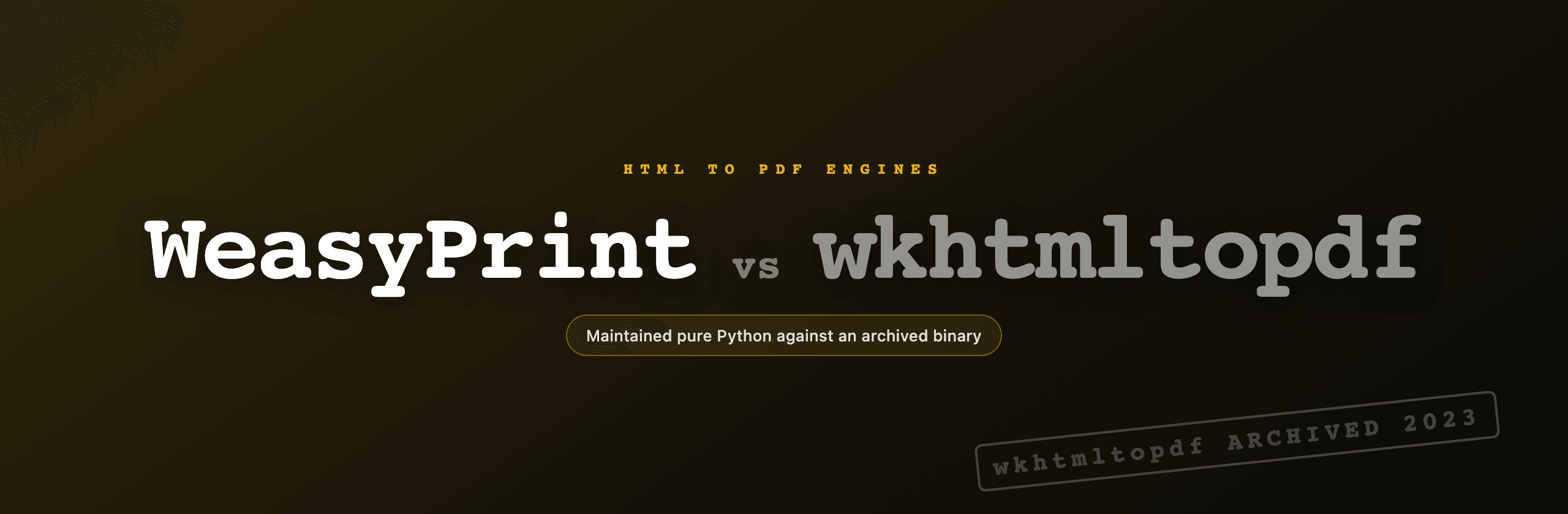 WeasyPrint vs wkhtmltopdf: which HTML to PDF engine to pick in 2026