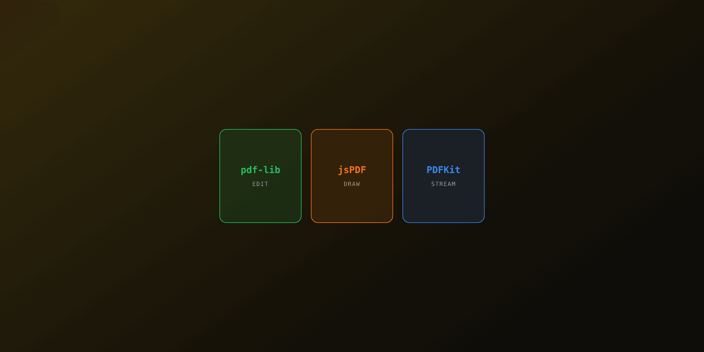 pdf-lib vs jsPDF vs PDFKit: JavaScript PDF libraries compared